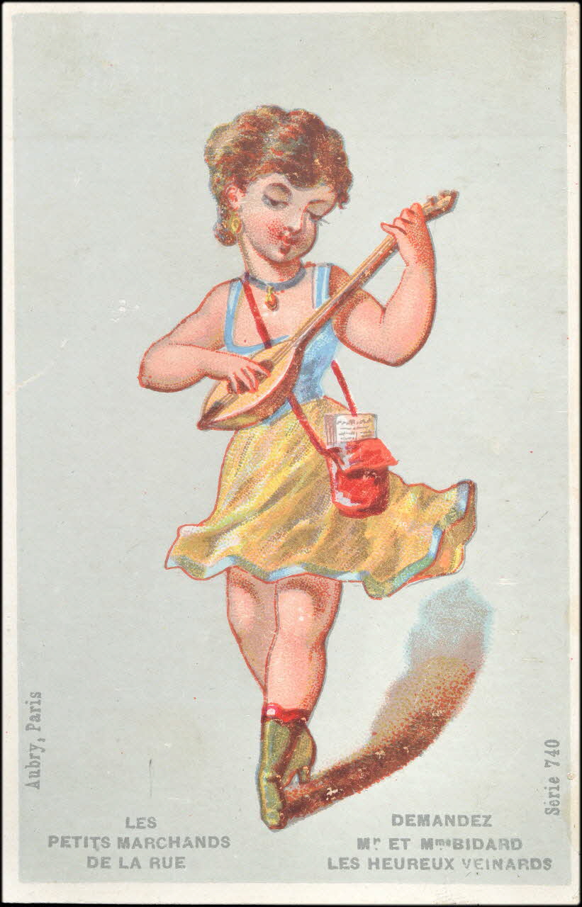 P. Aubry carte réclame chromo Paris 1876-1880 1995.1.2.3 Photo