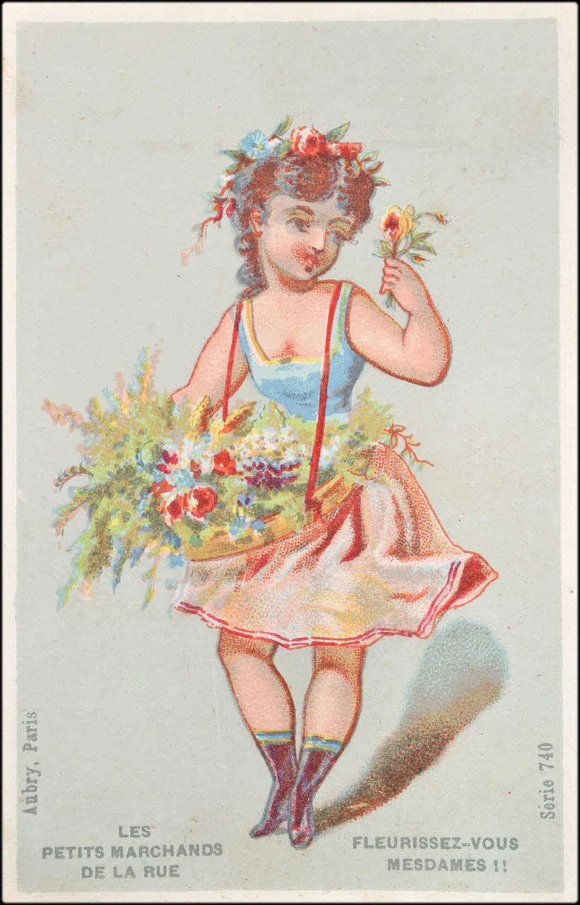 P. Aubry carte réclame chromo Paris 1876-1880 1995.1.2.5 Photo