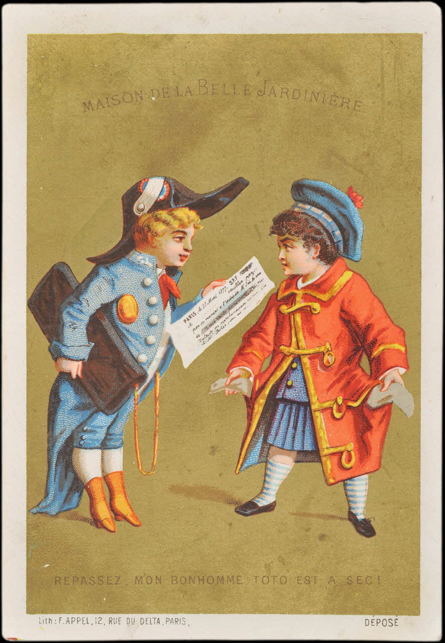 carte réclame chromo Paris 1875-1886 1995.1.2189.5 Photo