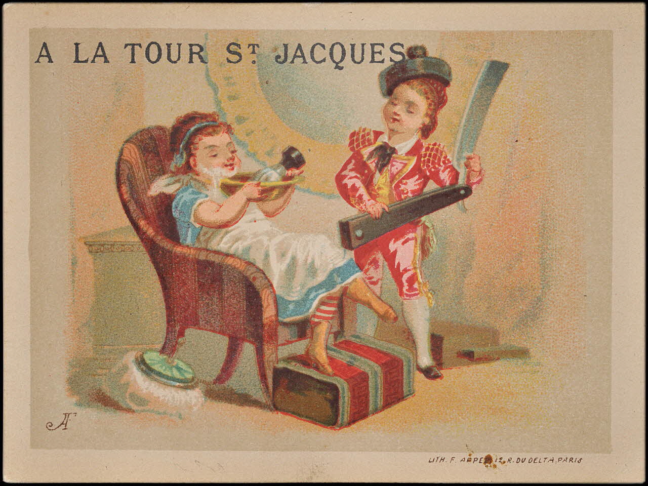 carte réclame chromo Paris 1875-1886 1995.1.2203.2 Photo