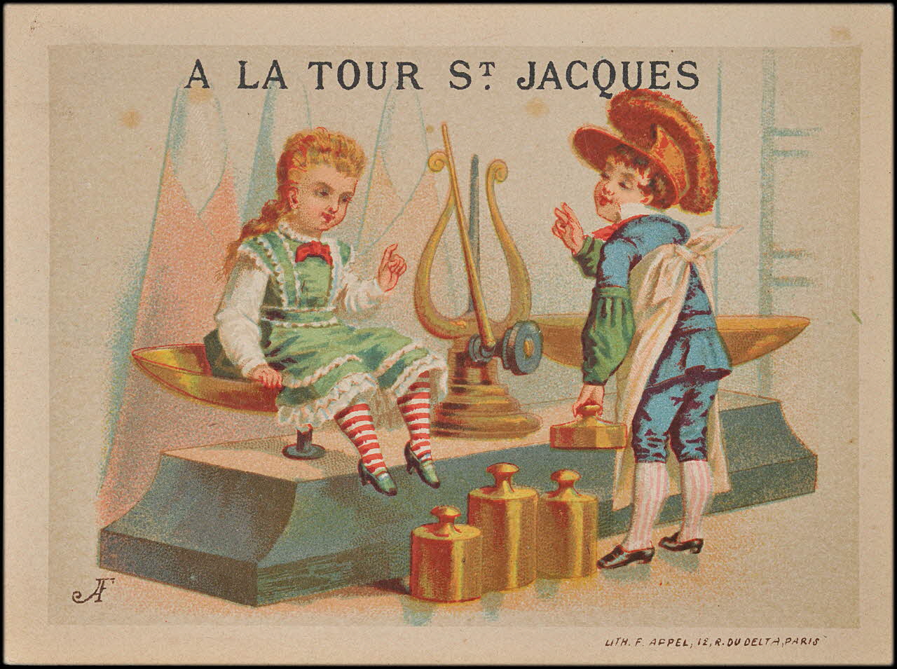 carte réclame chromo Paris 1875-1886 1995.1.2203.3 Photo