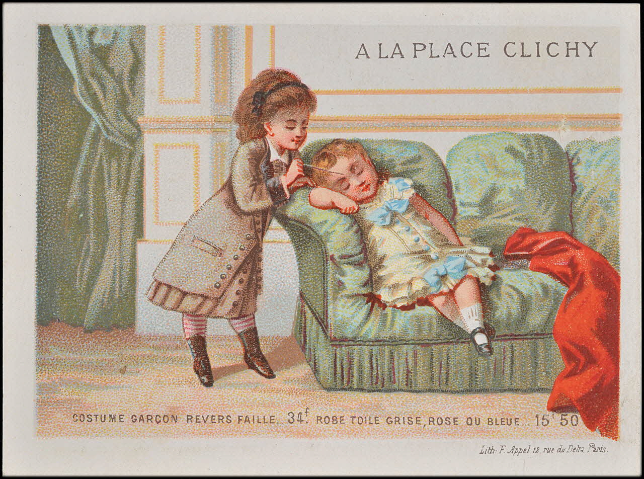 carte réclame chromo Paris 1875-1886 1995.1.2210.1 Photo