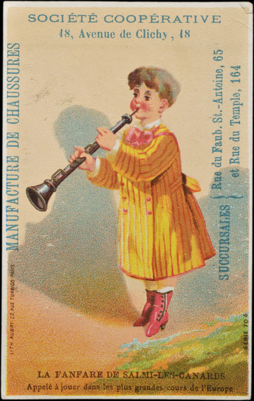 P. Aubry carte réclame chromo Paris 1878 1995.1.2218.1 Photo