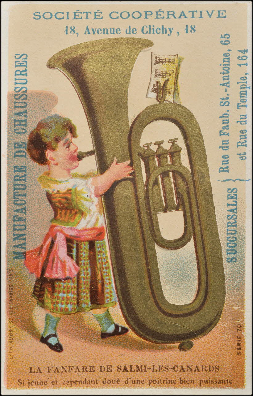 P. Aubry carte réclame chromo Paris 1878 1995.1.2218.4 Photo