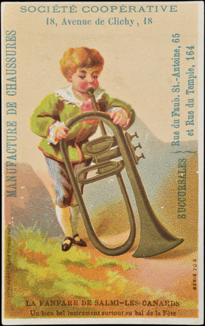 P. Aubry carte réclame chromo Paris 1878 1995.1.2218.6 Photo