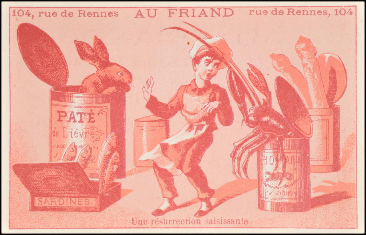 P. Aubry carte réclame chromo Paris 1878 1995.1.2270.3 Photo