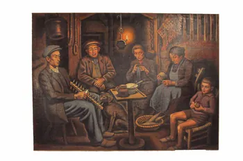 Jean Amblard tableau Veillée à Rochefort-Montagne France 1949 1963.165.1  Photo Mucem