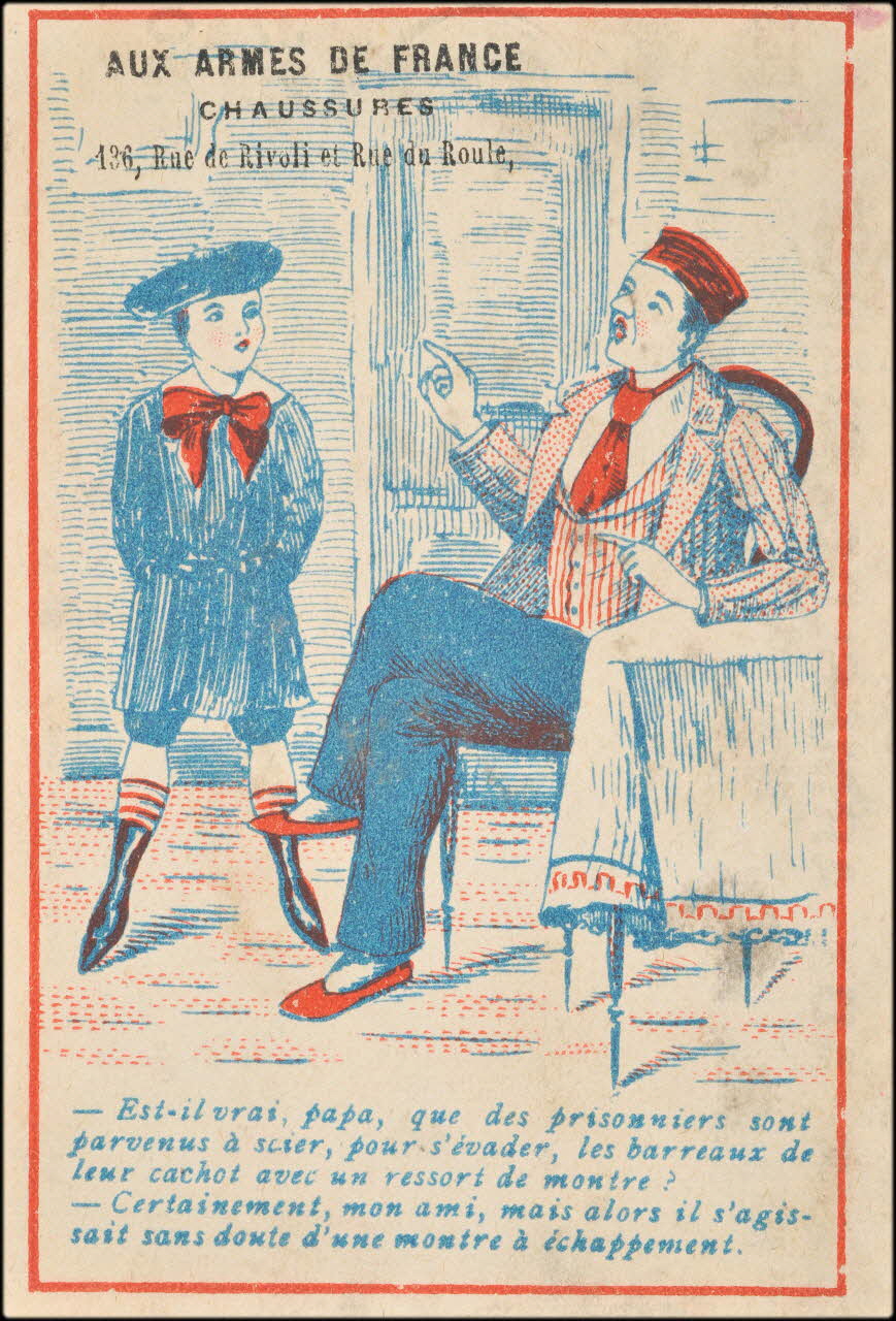 Sénécaut ; Lis E. carte réclame chromo Paris 1900 1995.1.2482.7 Photo