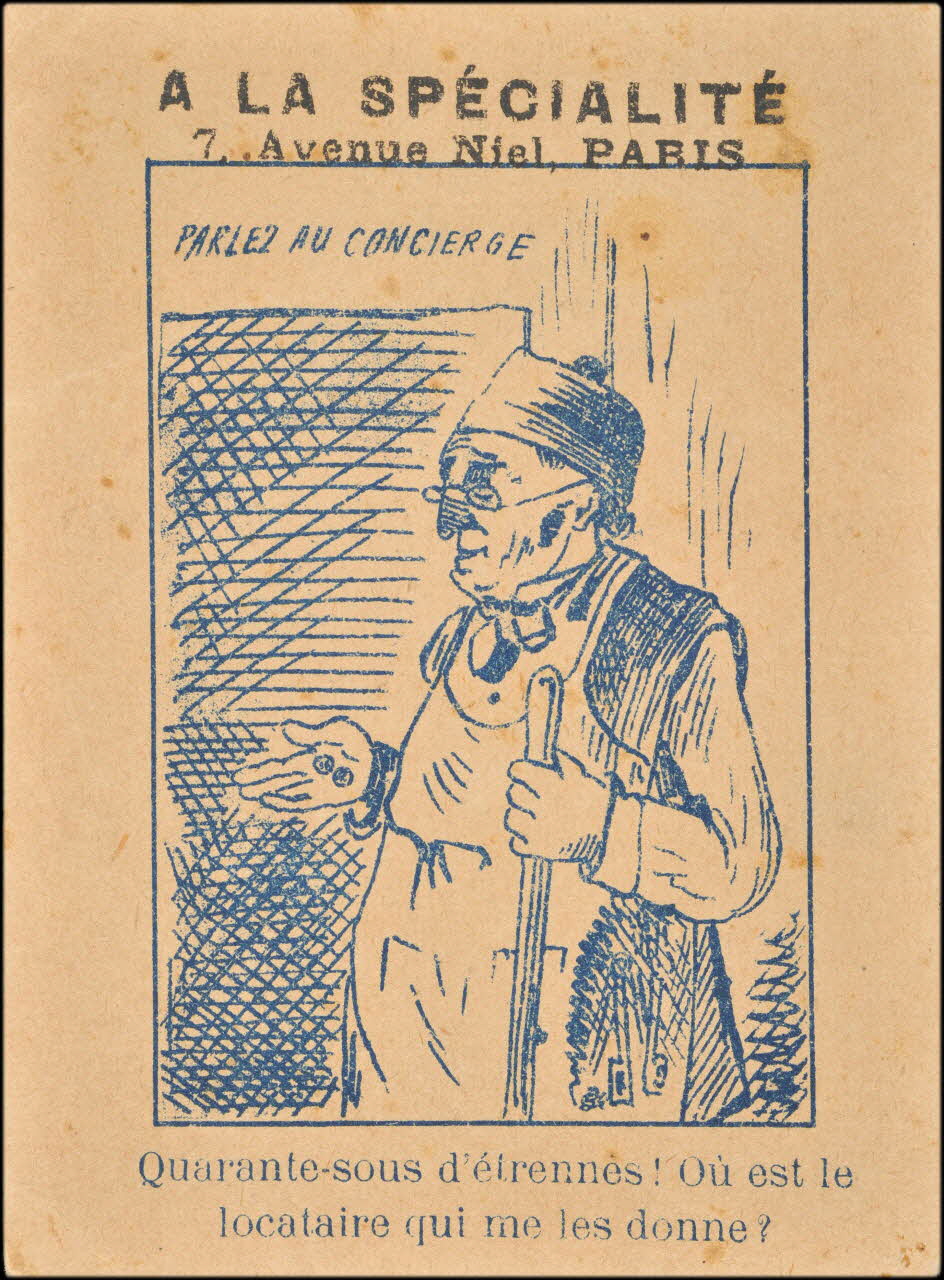 Sénécaut ; Lis E. carte réclame chromo Roubaix 1900 1995.1.2489.2 Photo