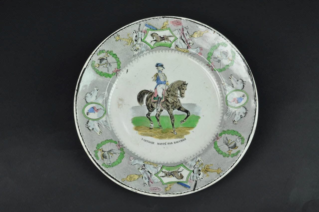 assiette plate Picardie, France 1830-1880 1963.172.1 Photo Mucem