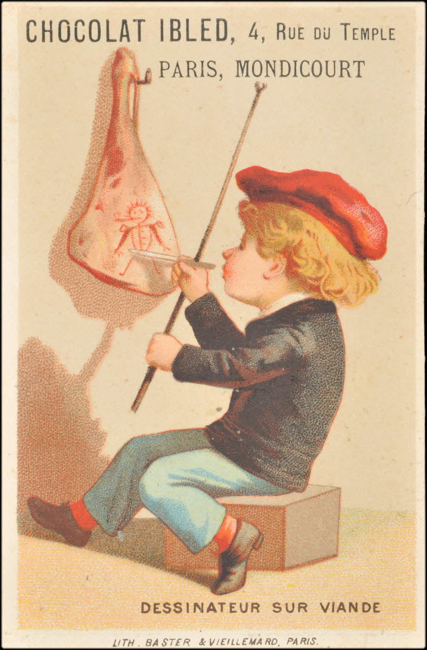 Baster & Vieillemard carte réclame chromo Paris 1886-1895 1995.1.3108.1 Photo