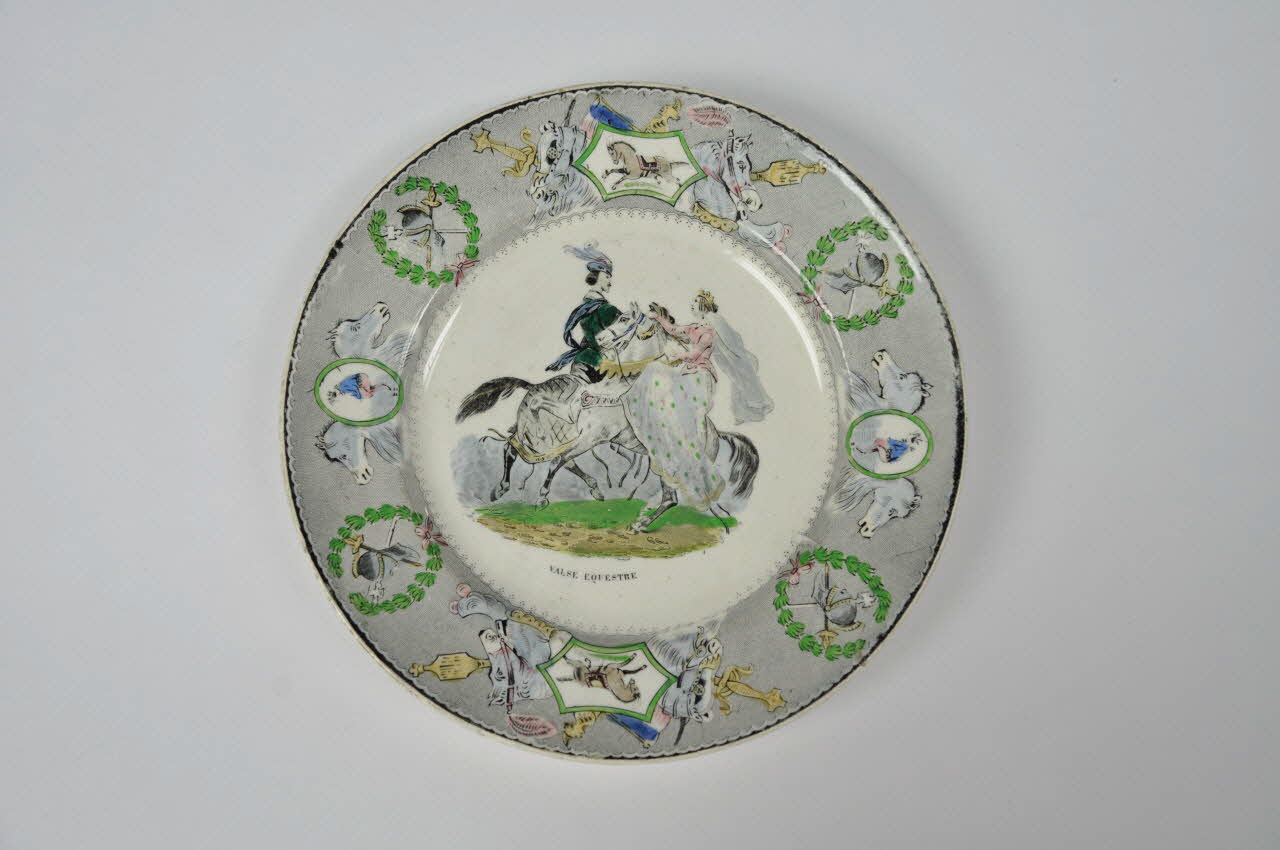 assiette plate Picardie, France 1834-1850 1963.172.10 Photo Mucem