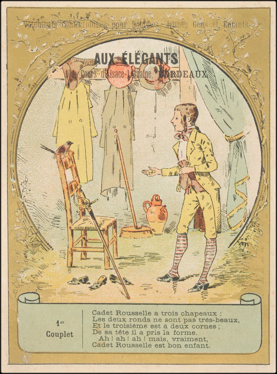 Baster & Vieillemard carte réclame chromo Paris 1886-1895 1995.1.3124.1 Photo