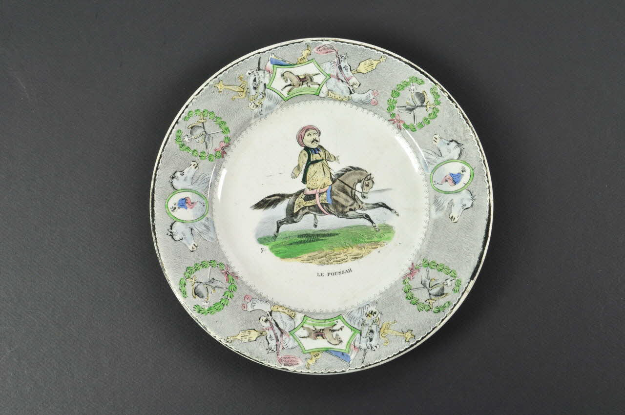 assiette plate Picardie, France 1830-1880 1963.172.5 Photo Mucem