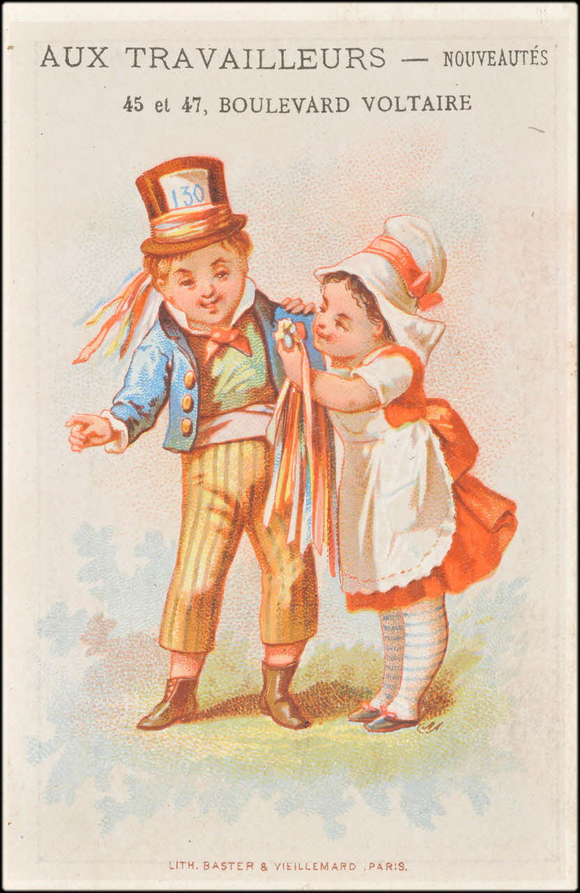 A. A. ; Baster & Vieillemard carte réclame chromo Paris 1878-1914 1995.1.3133.3 Photo