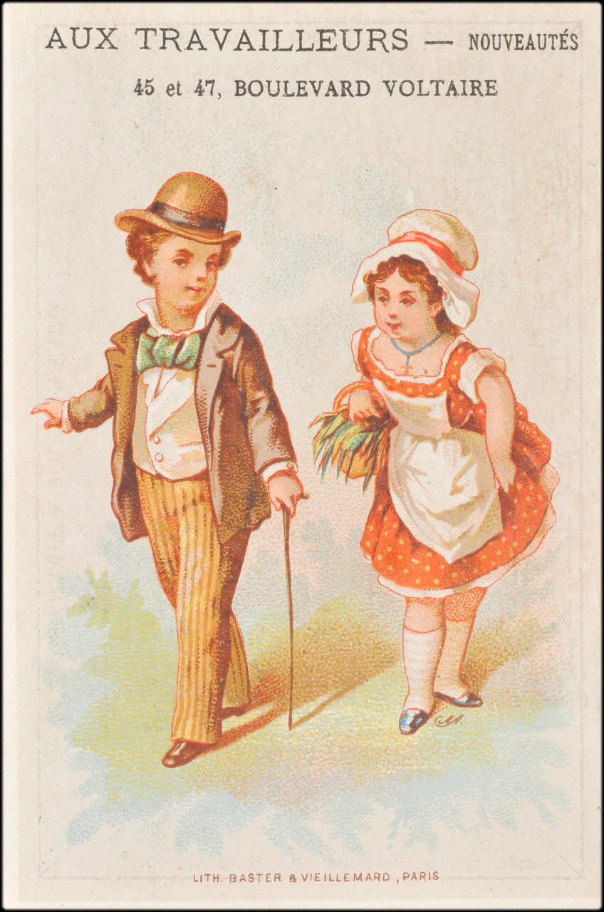 A. A. ; Baster & Vieillemard carte réclame chromo Paris 1878-1914 1995.1.3133.5 Photo