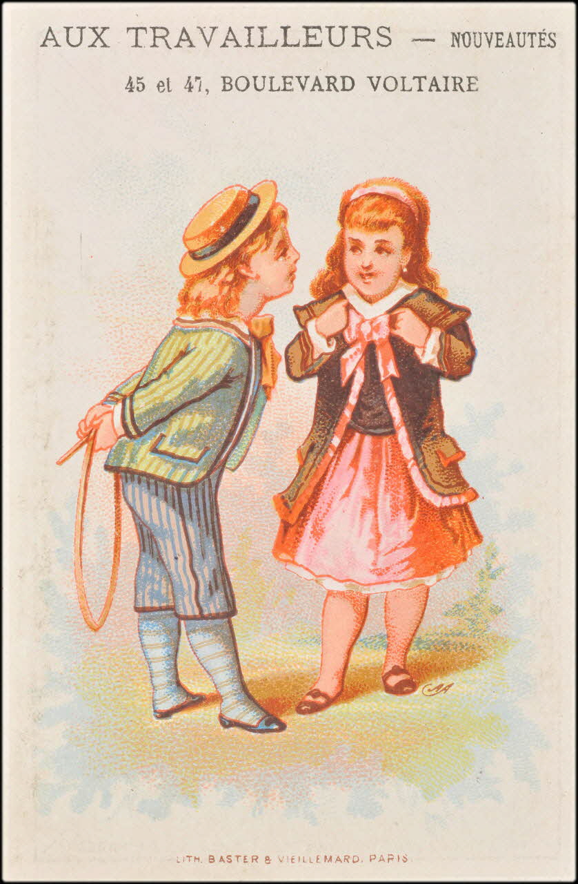 A. A. ; Baster & Vieillemard carte réclame chromo Paris 1878-1914 1995.1.3133.8 Photo