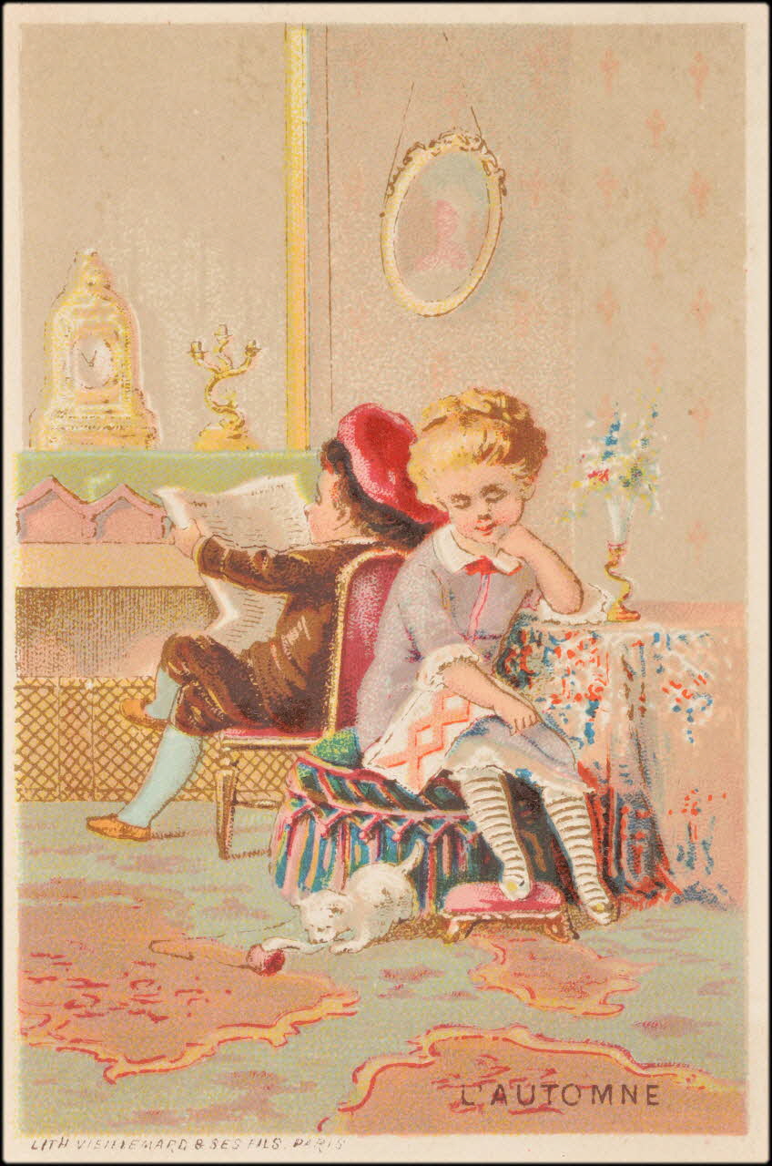 Baster & Vieillemard carte réclame chromo Paris 1886-1895 1995.1.3142.1 Photo