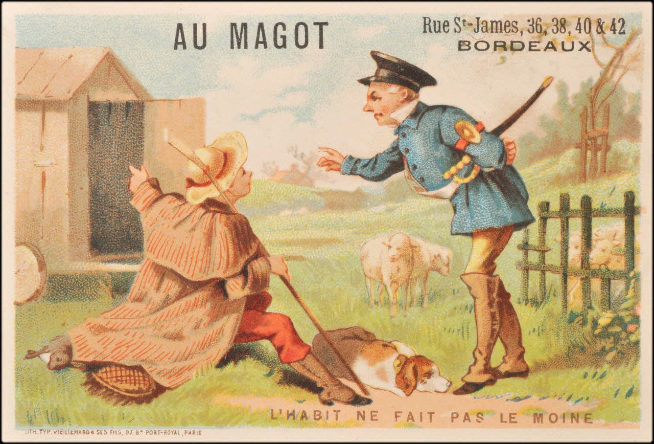 Baster & Vieillemard carte réclame chromo Paris 1885-1889 1995.1.3174.5 Photo