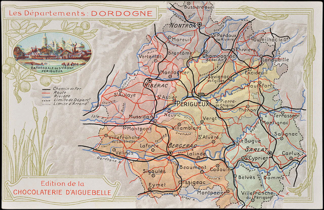 Edition de la Chocolaterie d'Aiguebelle carte réclame chromo 1900 1995.1.3907.25 Photo