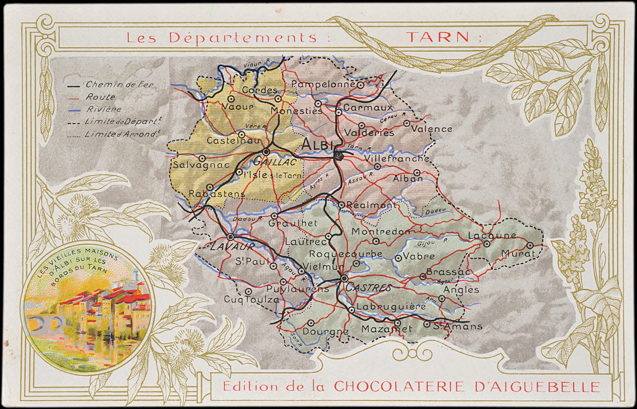 Edition de la Chocolaterie d'Aiguebelle carte réclame chromo 1900 1995.1.3907.78 Photo