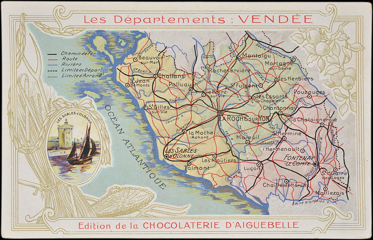 Edition de la Chocolaterie d'Aiguebelle carte réclame chromo 1900 1995.1.3907.82 Photo