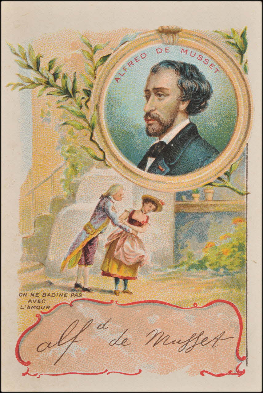 Charles Landelle ; Romanet carte réclame chromo Paris 1878 1995.1.397.9 Photo