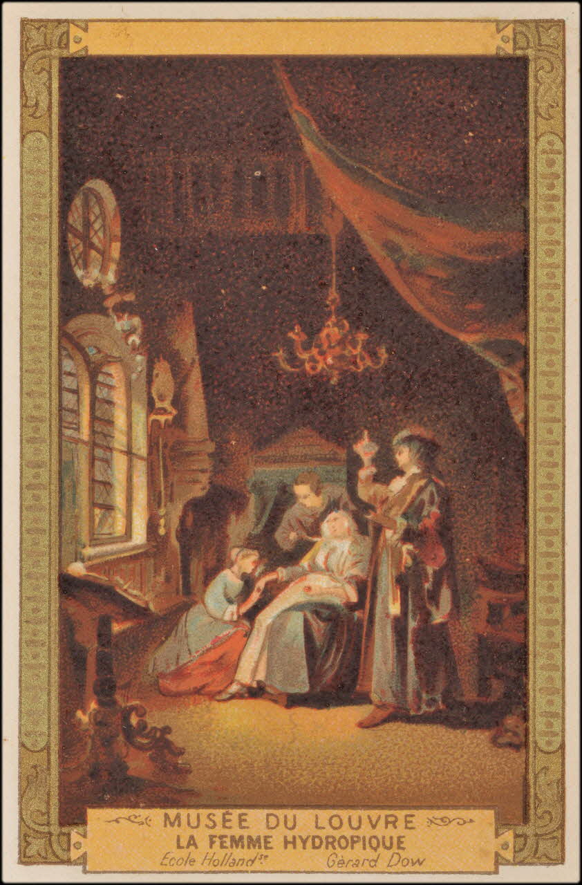 Dow Gérard ; Romanet carte réclame chromo Paris 1877-1907 1995.1.413.25 Photo