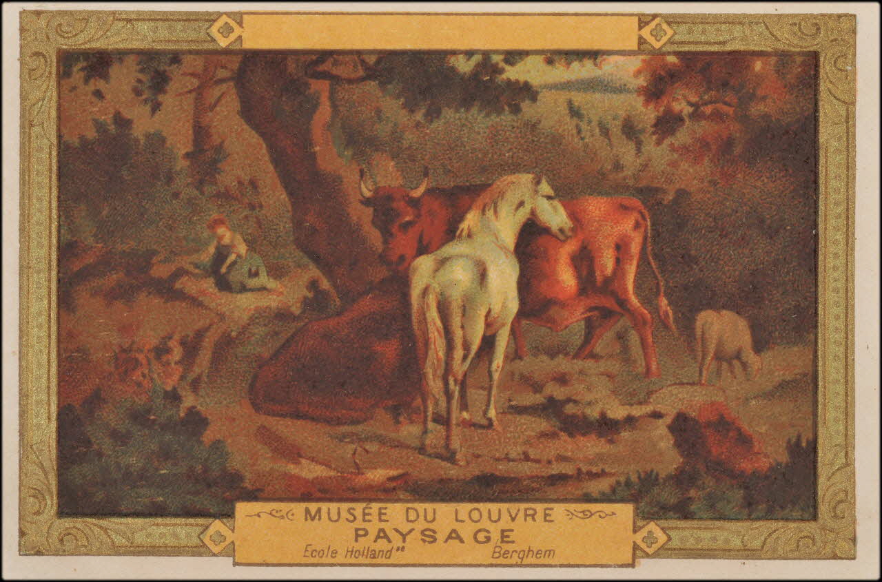 Berghem ; Romanet carte réclame chromo Paris 1877-1907 1995.1.413.51 Photo