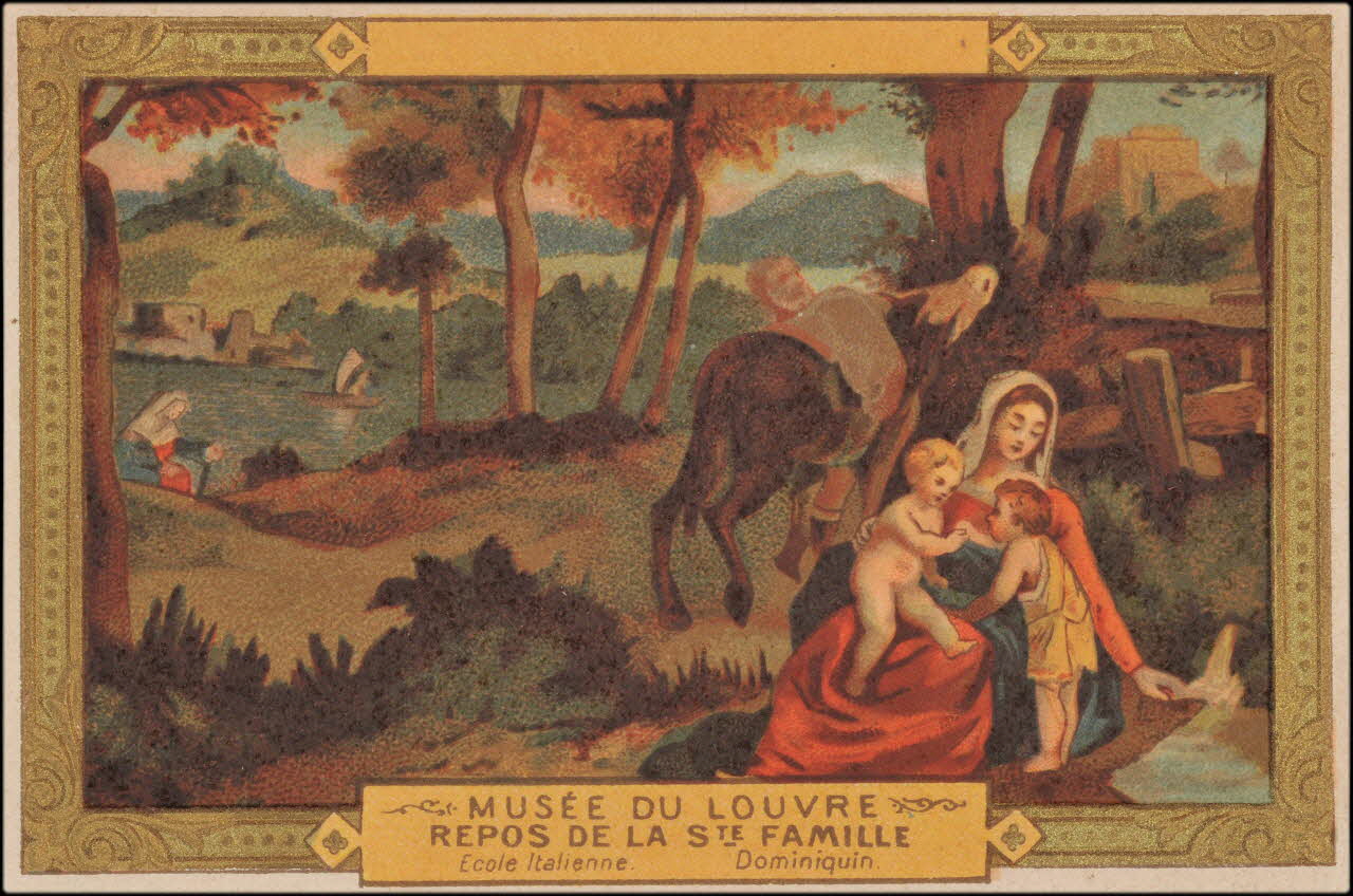 Le Dominiquin ; Romanet carte réclame chromo Paris 1877-1907 1995.1.413.64 Photo