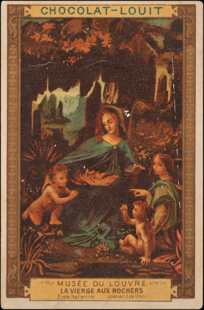 Léonard Vinci De ; Romanet carte réclame chromo Paris 1877-1907 1995.1.413.72 Photo
