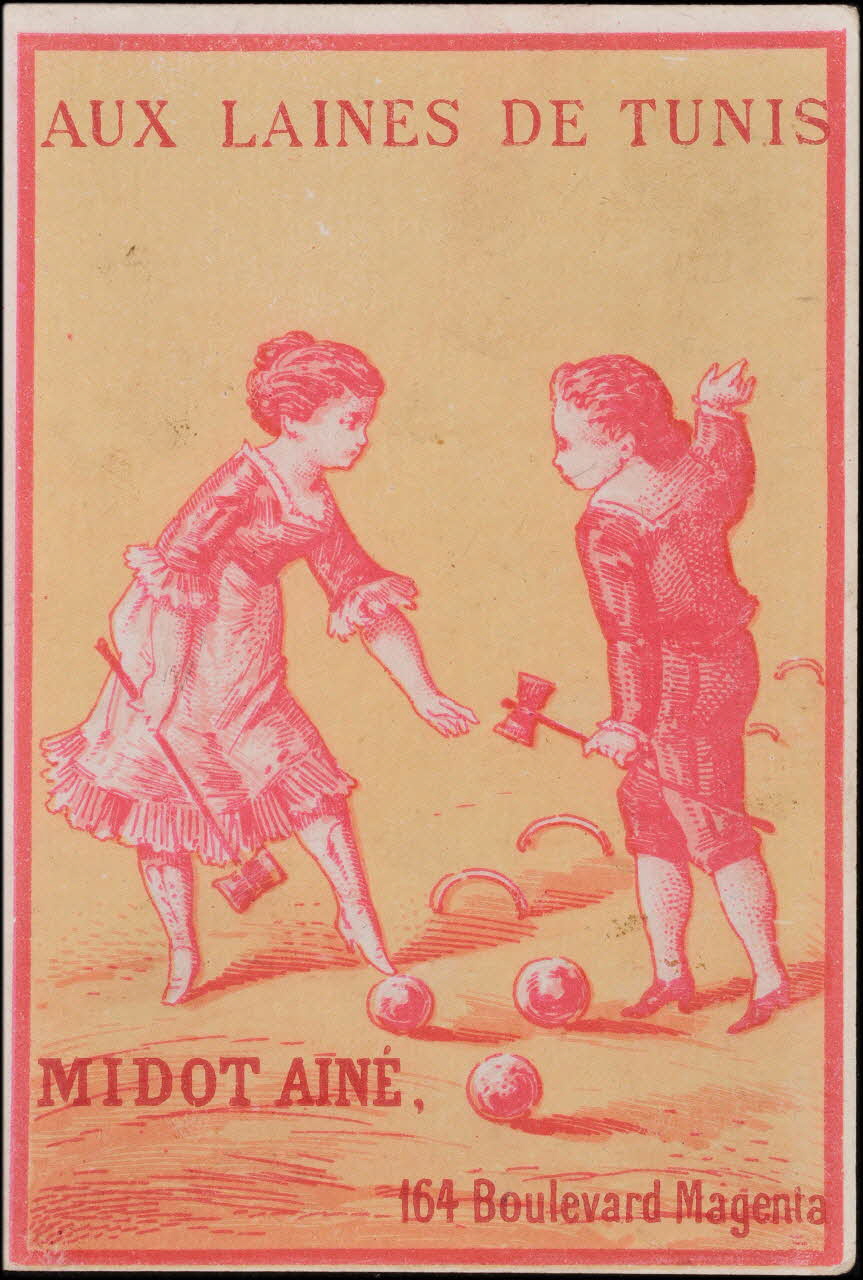 Romanet ; Association d'Ouvriers Lithographes carte réclame chromo Paris 1877-1878 1995.1.4504.1 Photo