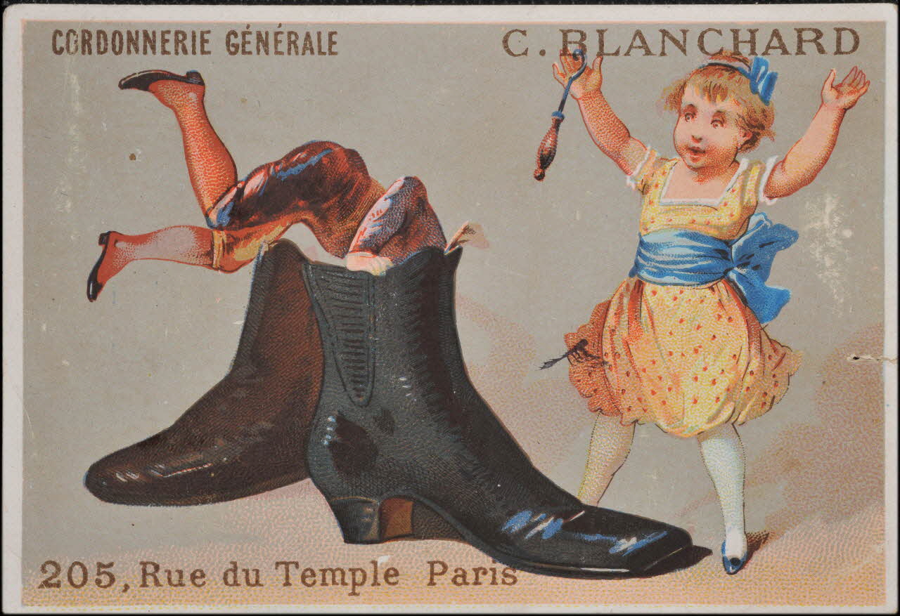 Romanet ; Association d'Ouvriers Lithographes carte réclame chromo Paris 1878-1889 1995.1.4518.3 Photo