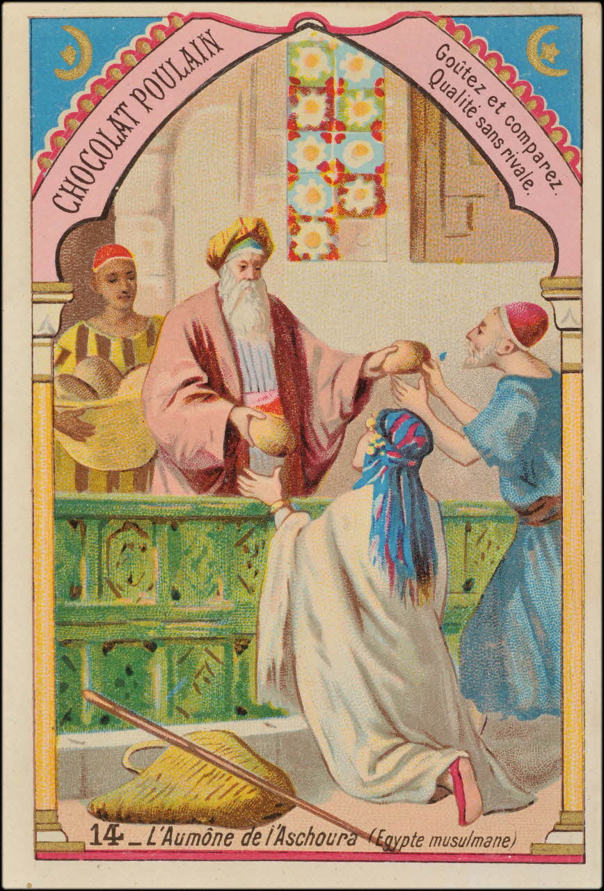 Romanet carte réclame chromo Paris 1889 1995.1.630.14 Photo Mucem