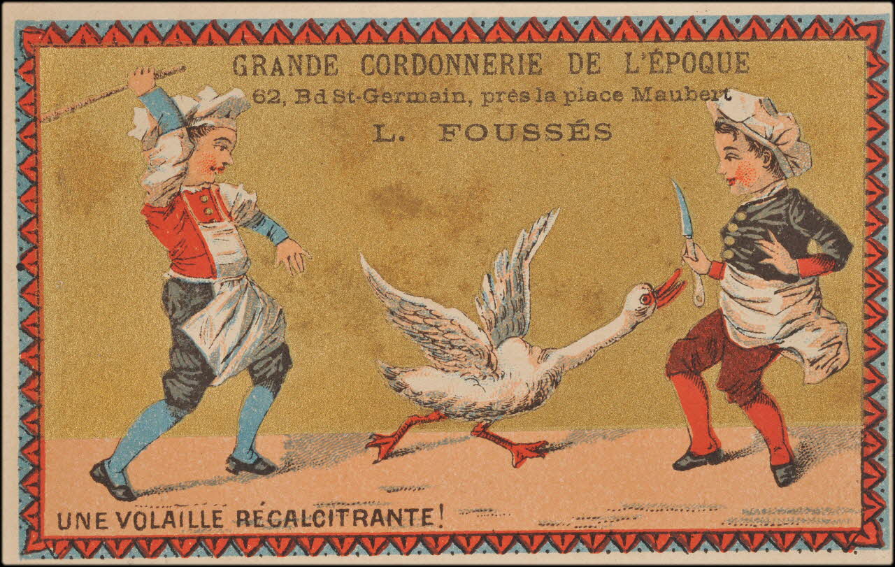 Romanet carte réclame chromo Paris 1877-1907 1995.1.681.4 Photo