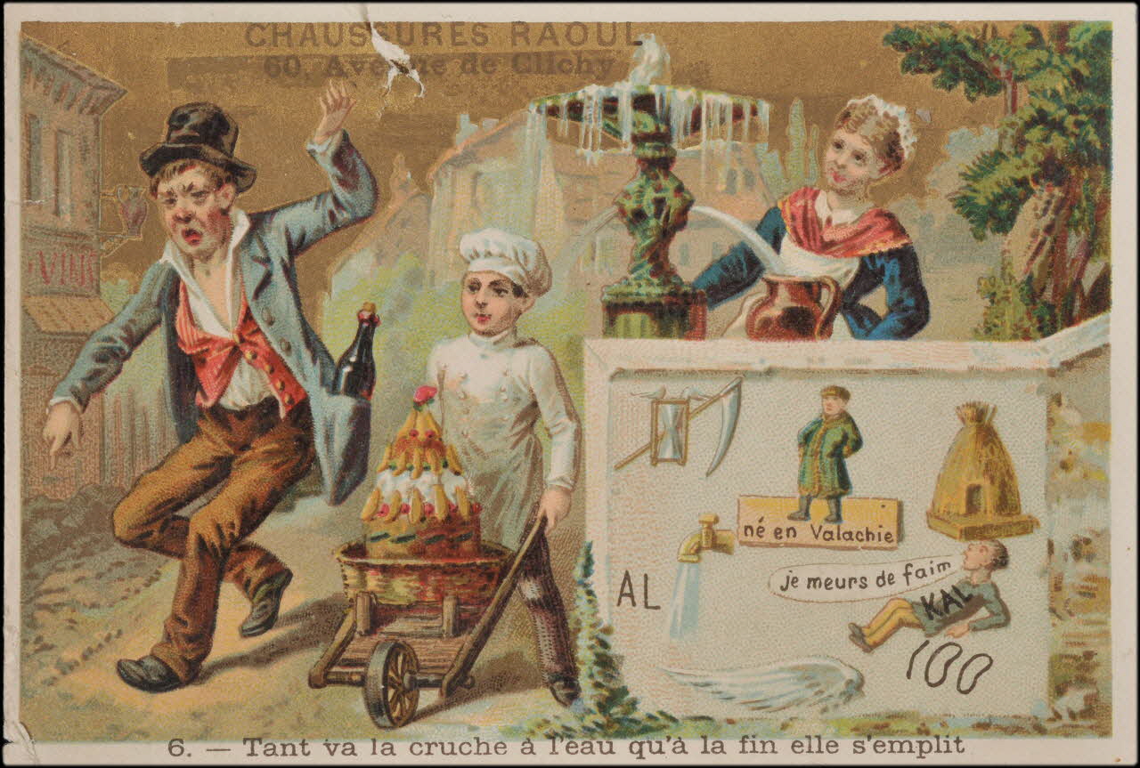 Romanet carte réclame chromo Paris 1877-1907 1995.1.705.6 Photo