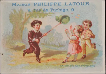 Mayoux Honoré et Cie carte réclame chromo Paris 1877-1907 1995.1.715.3 Photo