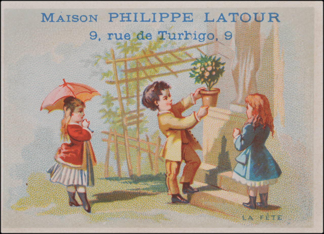 Mayoux Honoré et Cie carte réclame chromo Paris 1877-1907 1995.1.715.6 Photo