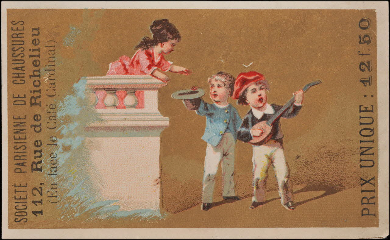 Romanet carte réclame chromo Paris 1877-1907 1995.1.723.1 Photo