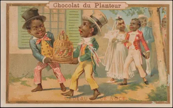 Imprimerie de la Compagnie Coloniale carte réclame chromo Paris 1877-1907 1995.1.727.2 Photo