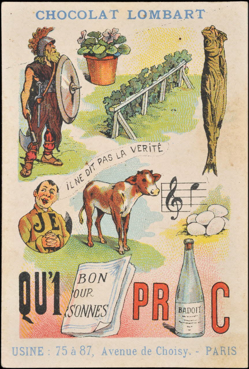 Romanet carte réclame chromo Paris 1877-1907 1995.1.794.27 Photo