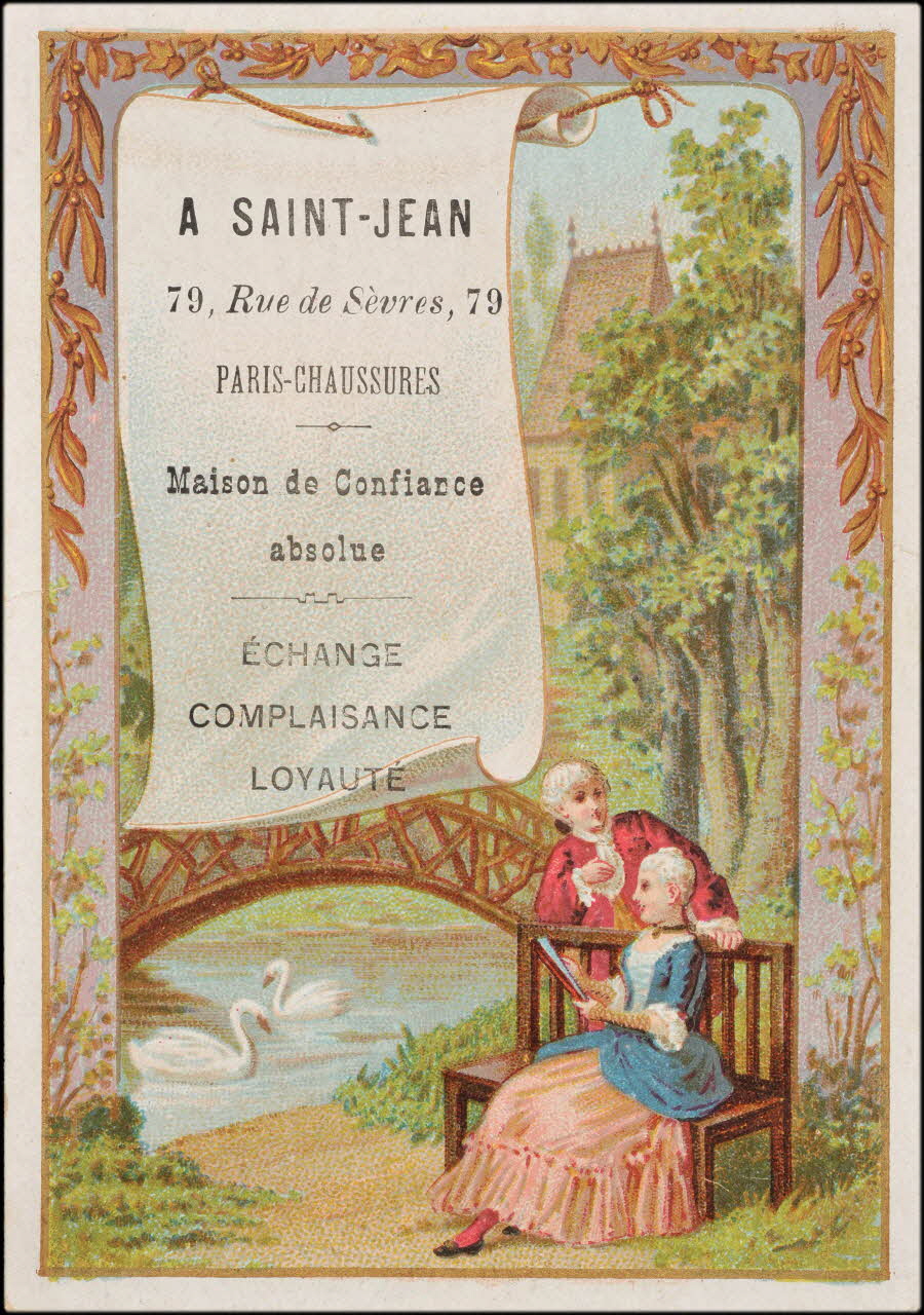 Romanet carte réclame chromo Paris 1877-1907 1995.1.796.3 Photo