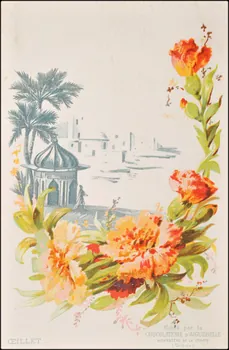 Edition de la Chocolaterie d'Aiguebelle ; Baster & Vieillemard carte réclame chromo 1878-1914 1996.40.1114.19  Photo