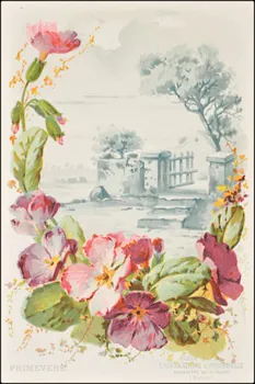 Edition de la Chocolaterie d'Aiguebelle ; Baster & Vieillemard carte réclame chromo 1878-1914 1996.40.1114.23  Photo