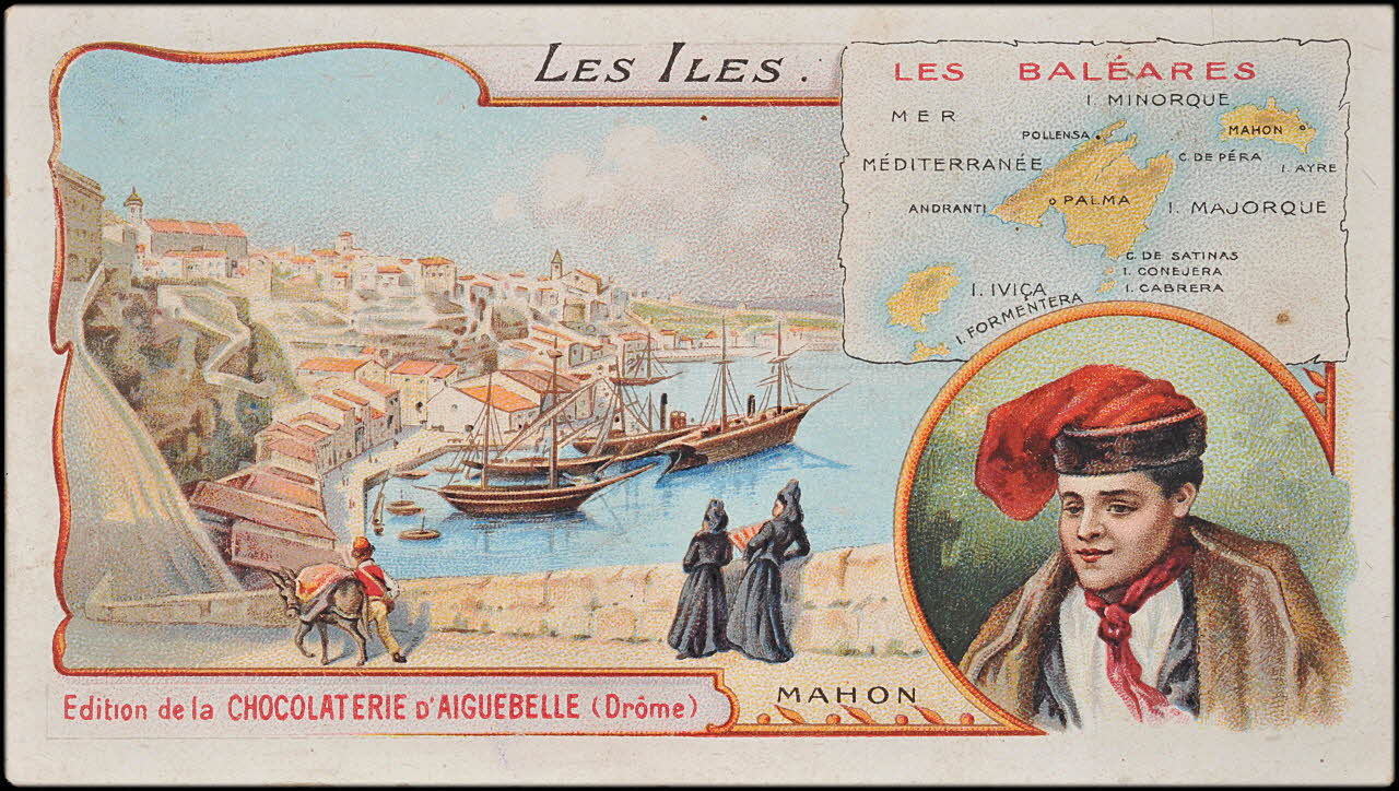 Edition de la Chocolaterie d'Aiguebelle carte réclame chromo Rhône-Alpes, France 1900-1919 1996.40.375.1 Photo