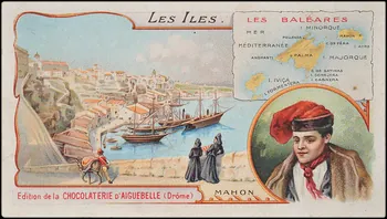 Edition de la Chocolaterie d'Aiguebelle carte réclame chromo Rhône-Alpes, France 1900-1919 1996.40.375.1 Photo