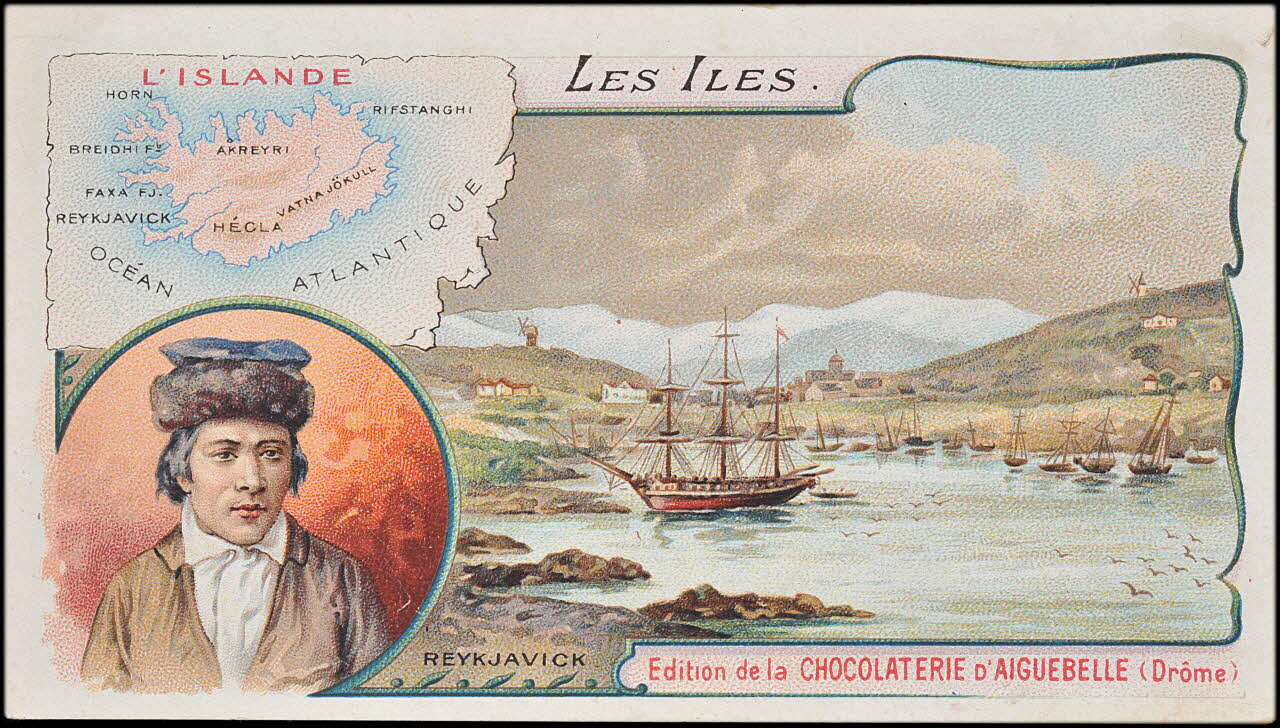 Edition de la Chocolaterie d'Aiguebelle carte réclame chromo Rhône-Alpes, France 1900-1919 1996.40.375.5 Photo