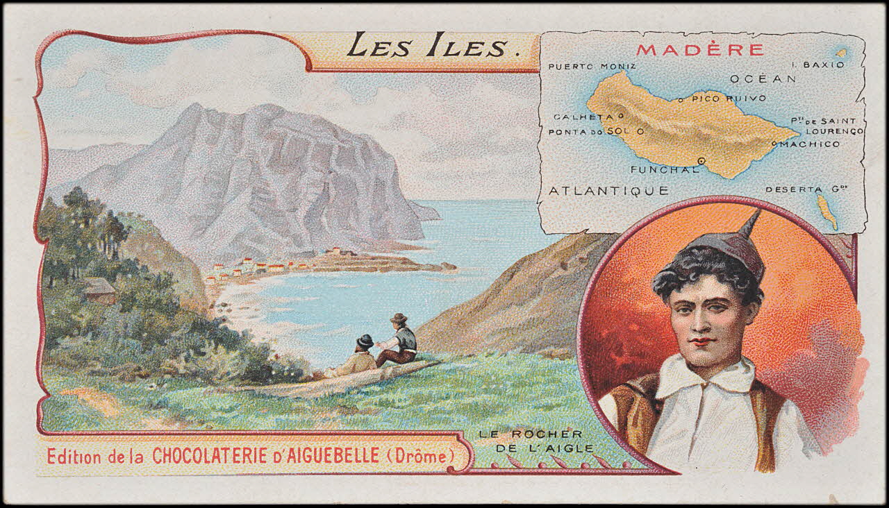 Edition de la Chocolaterie d'Aiguebelle carte réclame chromo Rhône-Alpes, France 1900-1919 1996.40.375.7 Photo
