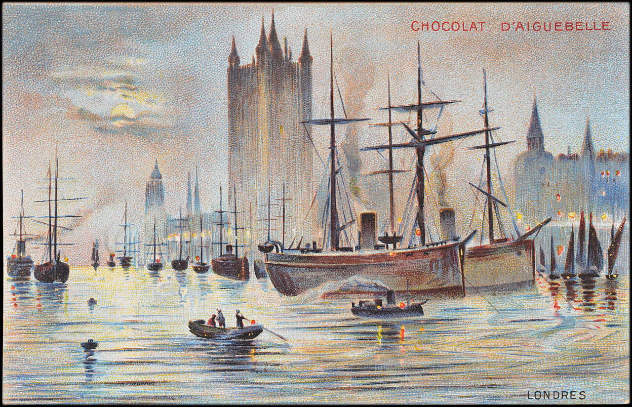 Edition de la Chocolaterie d'Aiguebelle carte réclame chromo Rhône-Alpes, France 1900-1919 1996.40.376.10 Photo