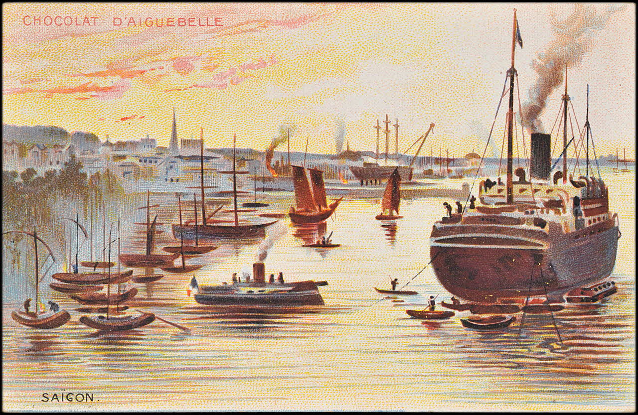 Edition de la Chocolaterie d'Aiguebelle carte réclame chromo Rhône-Alpes, France 1900-1919 1996.40.376.14 Photo